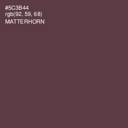 #5C3B44 - Matterhorn Color Image