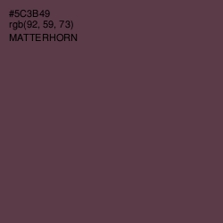 #5C3B49 - Matterhorn Color Image