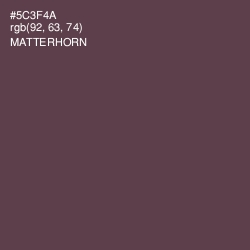 #5C3F4A - Matterhorn Color Image