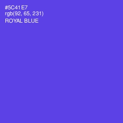 #5C41E7 - Royal Blue Color Image