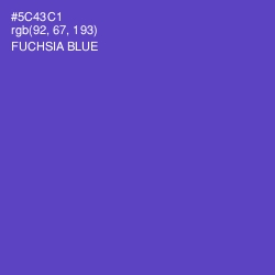 #5C43C1 - Fuchsia Blue Color Image