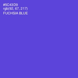 #5C43D9 - Fuchsia Blue Color Image