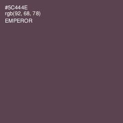 #5C444E - Emperor Color Image
