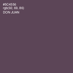 #5C4556 - Don Juan Color Image