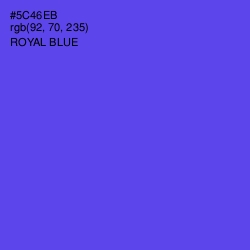 #5C46EB - Royal Blue Color Image