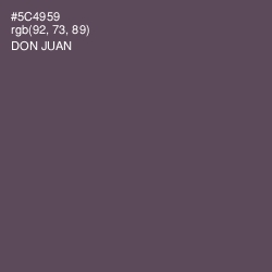 #5C4959 - Don Juan Color Image