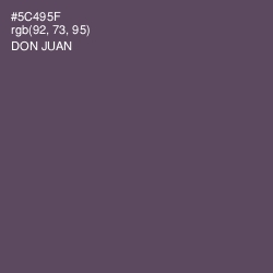 #5C495F - Don Juan Color Image