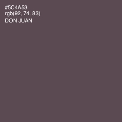 #5C4A53 - Don Juan Color Image