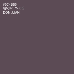 #5C4B55 - Don Juan Color Image