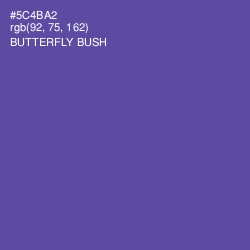#5C4BA2 - Butterfly Bush Color Image