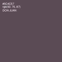 #5C4C57 - Don Juan Color Image