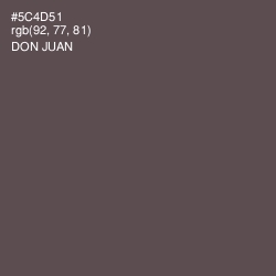 #5C4D51 - Don Juan Color Image
