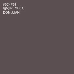#5C4F51 - Don Juan Color Image