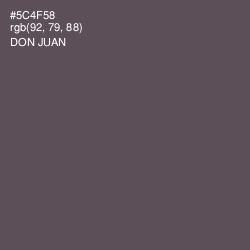 #5C4F58 - Don Juan Color Image