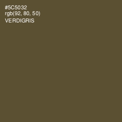 #5C5032 - Verdigris Color Image
