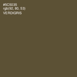 #5C5035 - Verdigris Color Image