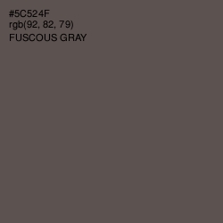 #5C524F - Fuscous Gray Color Image