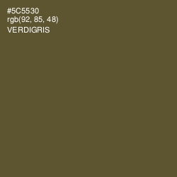 #5C5530 - Verdigris Color Image