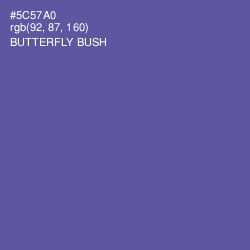 #5C57A0 - Butterfly Bush Color Image