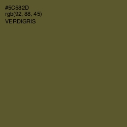 #5C582D - Verdigris Color Image