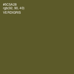 #5C5A28 - Verdigris Color Image
