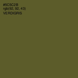 #5C5C2B - Verdigris Color Image