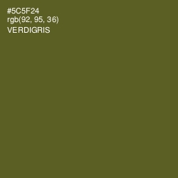 #5C5F24 - Verdigris Color Image