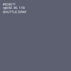 #5C6071 - Shuttle Gray Color Image