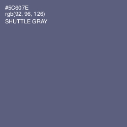 #5C607E - Shuttle Gray Color Image