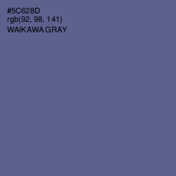 #5C628D - Waikawa Gray Color Image