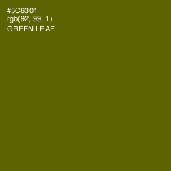 #5C6301 - Green Leaf Color Image