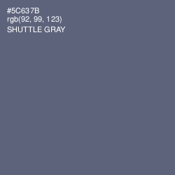 #5C637B - Shuttle Gray Color Image