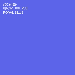 #5C64E9 - Royal Blue Color Image