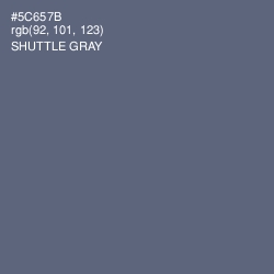 #5C657B - Shuttle Gray Color Image
