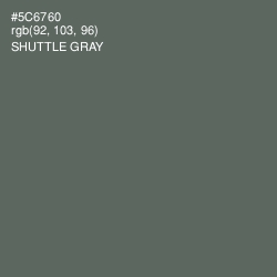 #5C6760 - Shuttle Gray Color Image