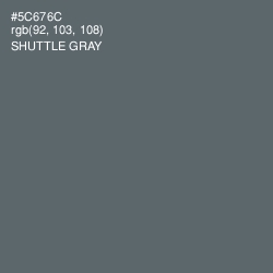 #5C676C - Shuttle Gray Color Image