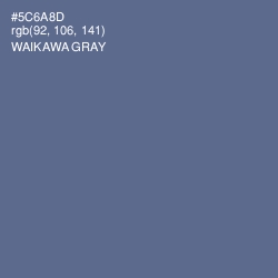 #5C6A8D - Waikawa Gray Color Image