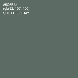 #5C6B64 - Shuttle Gray Color Image