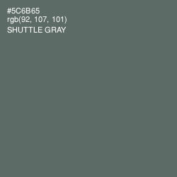 #5C6B65 - Shuttle Gray Color Image