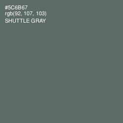 #5C6B67 - Shuttle Gray Color Image