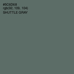 #5C6D68 - Shuttle Gray Color Image