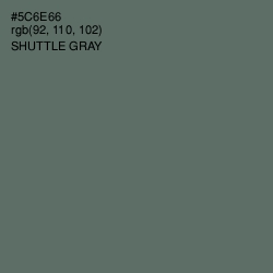 #5C6E66 - Shuttle Gray Color Image