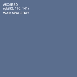 #5C6E8D - Waikawa Gray Color Image