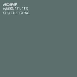 #5C6F6F - Shuttle Gray Color Image