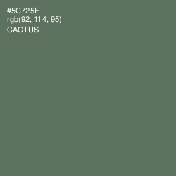 #5C725F - Cactus Color Image