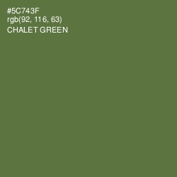 #5C743F - Chalet Green Color Image