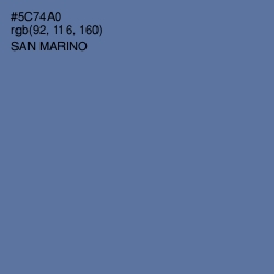 #5C74A0 - San Marino Color Image