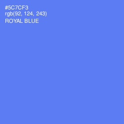 #5C7CF3 - Royal Blue Color Image