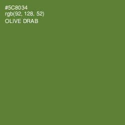 #5C8034 - Olive Drab Color Image