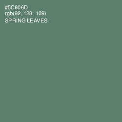 #5C806D - Spring Leaves Color Image